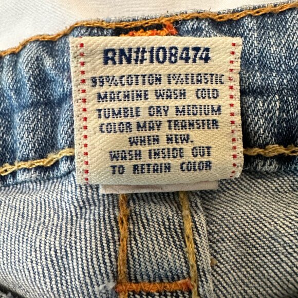 True Religion Women's Size 30 Blue Denim Stretch Slim Flare Jeans USA Made - Picture 9 of 16